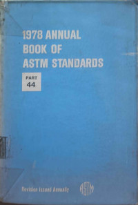 Image of 1978 Annual Book of ASTM Standards: Part 44