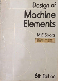 Image of Desing Of Machine Elements